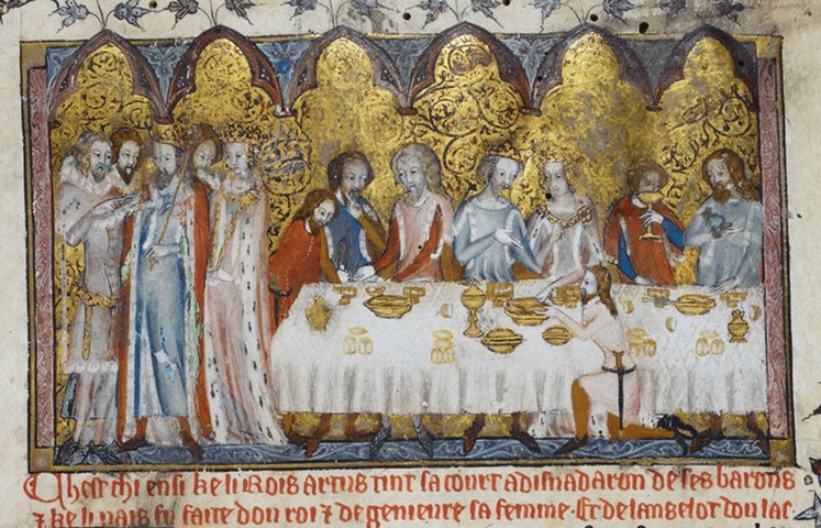 Feasting at King Arthur's Court van Unbekannter Künstler