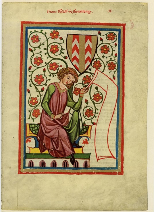 Rudolf II of Fenis (From the Codex Manesse) van Unbekannter Künstler