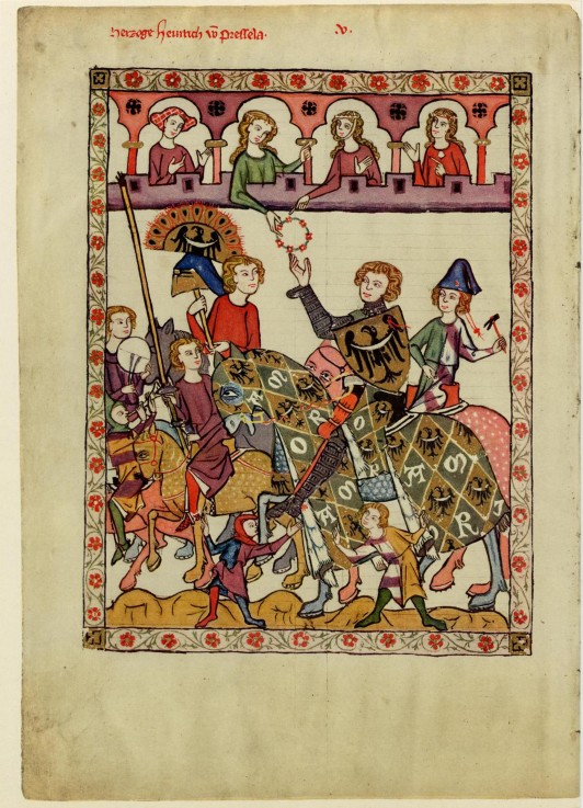 Henry IV Probus, Duke of Silesia-Wroclaw (From the Codex Manesse) van Unbekannter Künstler