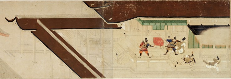 Illustrated Tale of the Heiji Civil War (The Imperial Visit to Rokuhara) 1 scroll van Unbekannter Künstler