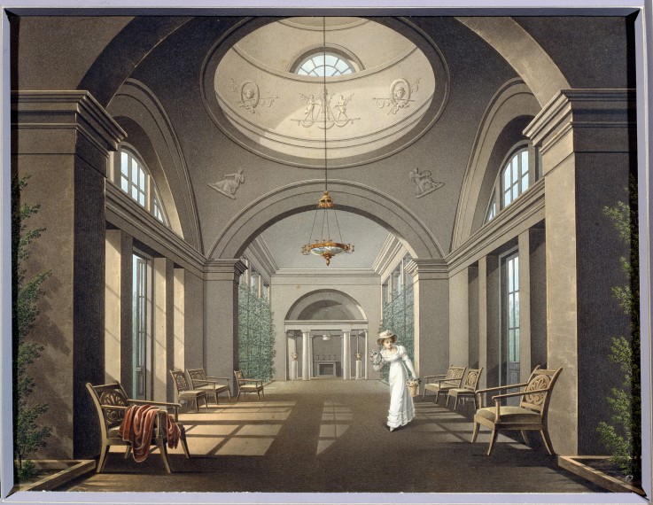 Interior of the Aviary in the Pavlovsk palace van Unbekannter Künstler
