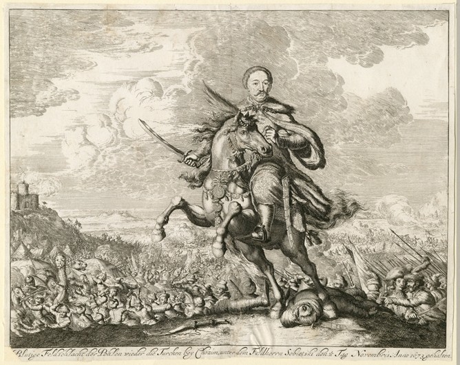 King John III Sobieski at the Battle of Khotyn on 11 November 1673 van Unbekannter Künstler