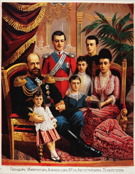 Emperor Alexander III with His Family van Unbekannter Künstler