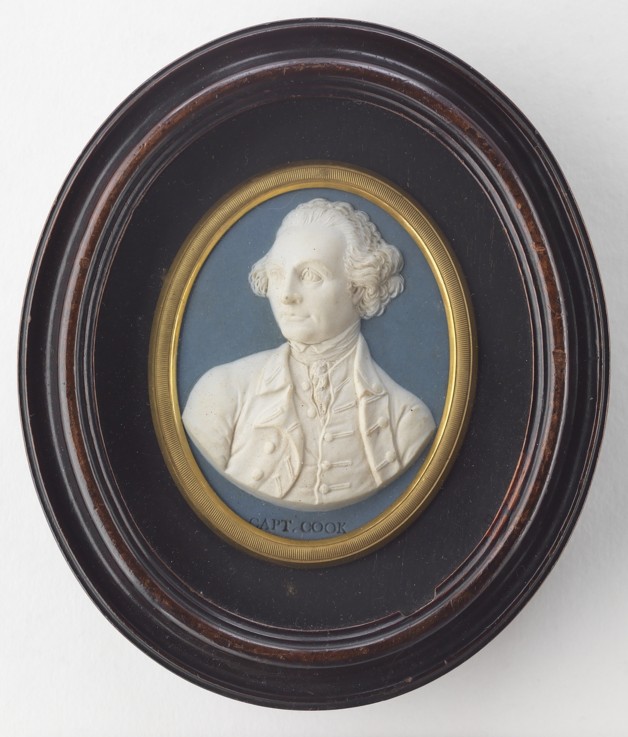 Captain James Cook (Wedgwood portrait medallion) van Unbekannter Künstler