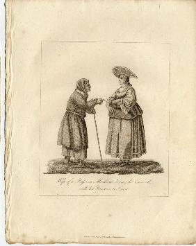 Merchant's wife wuth Nurse during Fasching