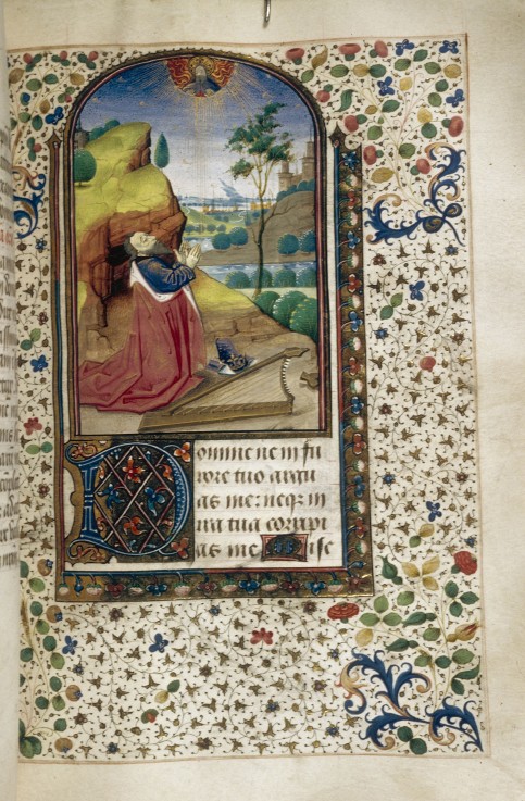 King David in prayer (Book of Hours) van Unbekannter Künstler