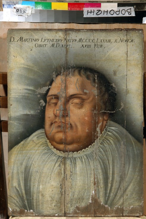 Martin Luther on his deathbed van Unbekannter Künstler