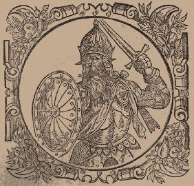 Mindaugas, King of Lithuania (From: Sarmatiae Europeae desscriprio... by A. Guagnini)