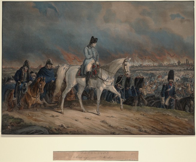 Napoleon's Retreat from Moscow van Unbekannter Künstler