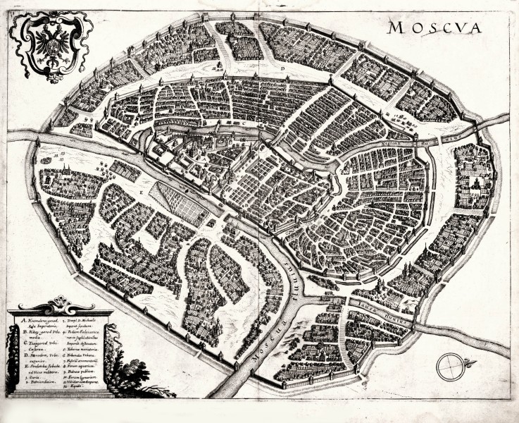 Map of Moscow van Unbekannter Künstler