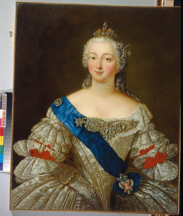 Portrait of Empress Elisabeth Petrovna (1709-1762) van Unbekannter Künstler