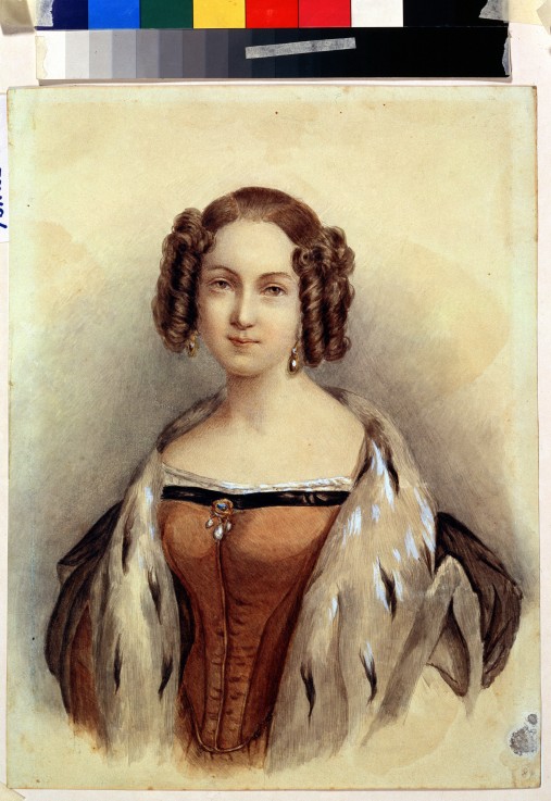 Portrait of Princess Marie of Hesse and the Rhine (1824-1880), future Empress of Russia van Unbekannter Künstler