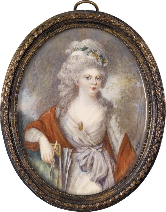 Portrait of Empress Maria Feodorovna (Sophie Dorothea of Württemberg) (1759-1828) van Unbekannter Künstler