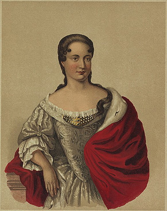 Portrait of Tsarina Praskovia Saltykova (1664-1723), the wife of tsar Ivan V Alekseyevich van Unbekannter Künstler