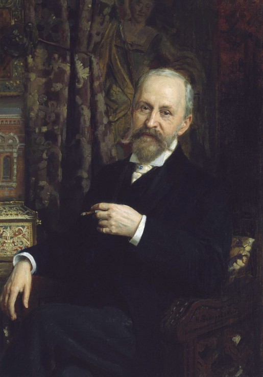 Portrait of the architect Alfred Parland (1842-1919) van Unbekannter Künstler