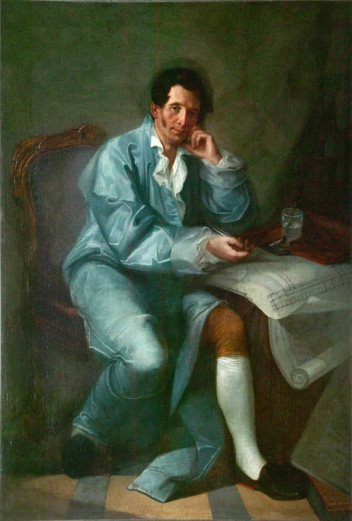 Portrait of the architect Jean-Baptiste Vallin de la Mothe (1729-1800) van Unbekannter Künstler