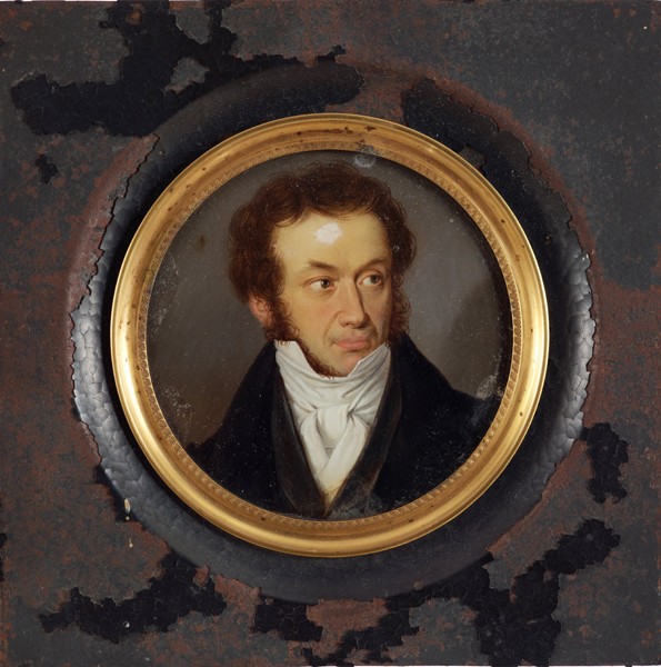 Portrait of the author Alexander S. Pushkin (1799-1837) van Unbekannter Künstler