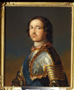 Portrait of Emperor Peter I the Great (1672-1725) in Knight Armour