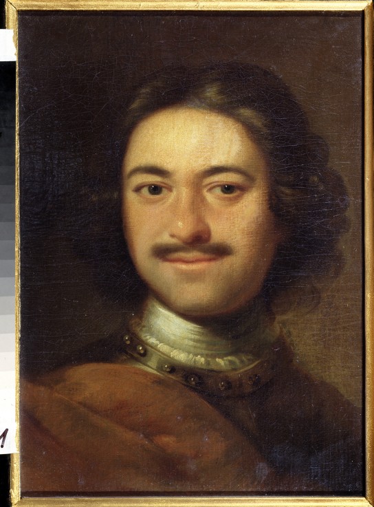 Portrait of Emperor Peter I the Great (1672-1725) van Unbekannter Künstler