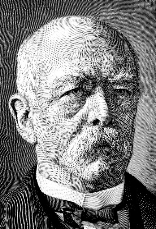 Portrait of Chancellor Otto von Bismarck (1815-1898) van Unbekannter Künstler