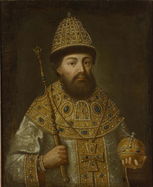 Portrait of the Tsar Alexis I Mikhailovich of Russia (1629-1676) van Unbekannter Künstler