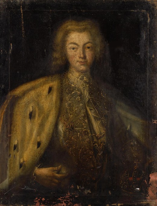 Portrait of the Tsar Peter II of Russia (1715-1730) van Unbekannter Künstler