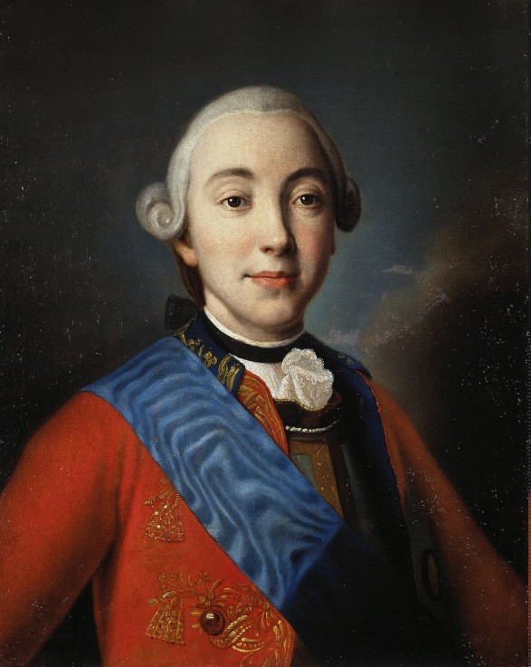 Portrait of the Tsar Peter III of Russia (1728-1762) van Unbekannter Künstler