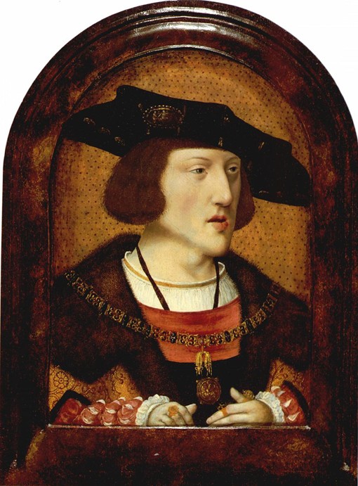 Portrait of Charles V of Spain (1500-1558) van Unbekannter Künstler