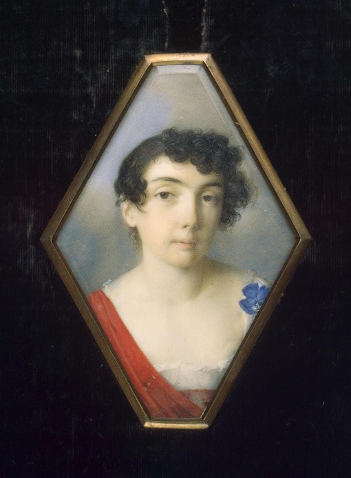Portrait of Anna Mikhailovna Khitrovo, née Golenishcheva-Kutuzova (1782-1846) van Unbekannter Künstler