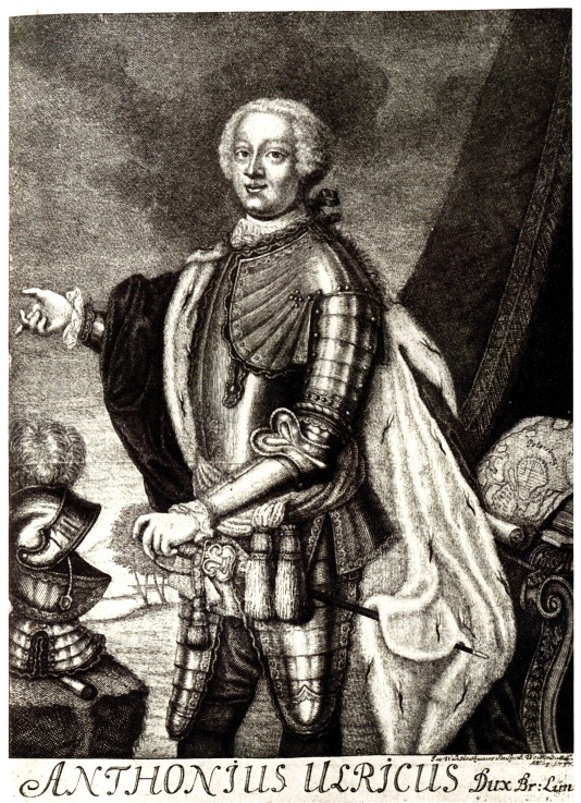 Portrait of Duke Anthony Ulrich of Brunswick (1714-1774) van Unbekannter Künstler