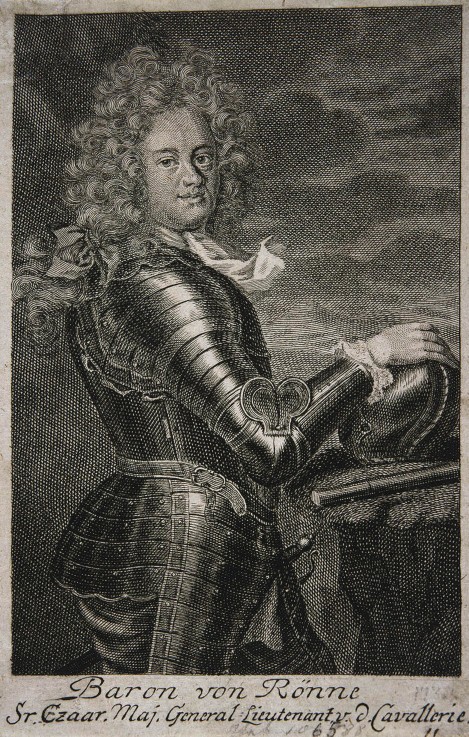 Portrait of Baron Carl Ewald von Roenne (1663–1716) van Unbekannter Künstler