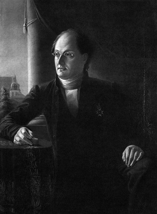 Portrait of the Poet Johan Ludvig Runeberg (1804-1877) van Unbekannter Künstler