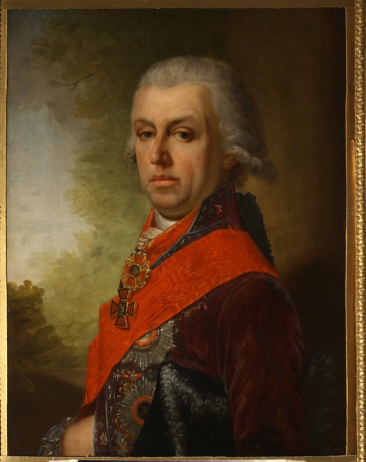 Portrait of Dmitri Prokofievich Troshchinsky (1754-1829) van Unbekannter Künstler