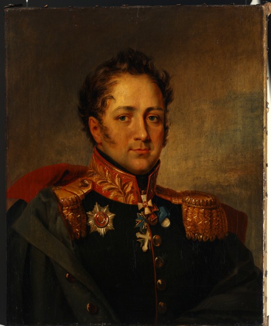 Portrait of General Alexander Alexandrovich Pisarev (1780-1848) van Unbekannter Künstler