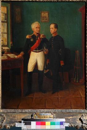 Portrait of General Fyodor Grigoryevich (Friedrich August) Goldgeuer (1771-1848) with Son Mikhail