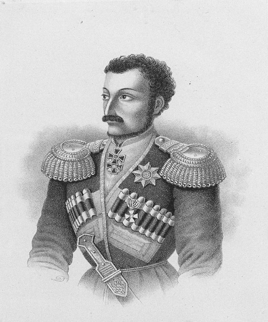 Portrait of of the major general Nikolay Sleptsov (1815–1851) van Unbekannter Künstler