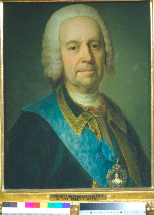 Portrait of Count Andrei Ivanovich Ushakov (1708-1739) van Unbekannter Künstler