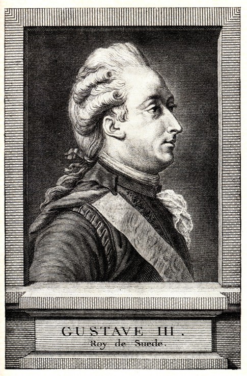 Portrait of Gustav III of Sweden van Unbekannter Künstler