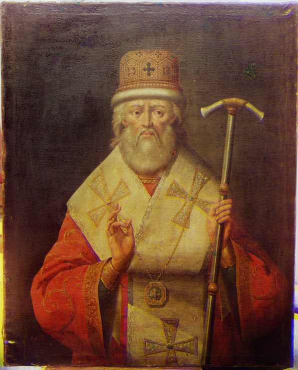 Portrait of Iona III Sysoevich, Metropolitan of Rostov, Builder of the Rostov Kremlin van Unbekannter Künstler