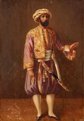 Portrait of the King Charles XV of Sweden in Turkish Dress