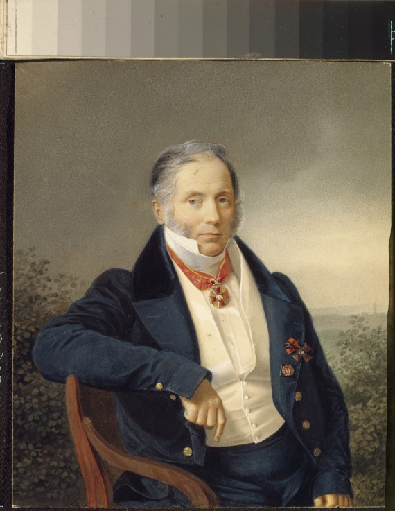 Portrait of the painter Alexander Sauerweid (1782-1844) van Unbekannter Künstler