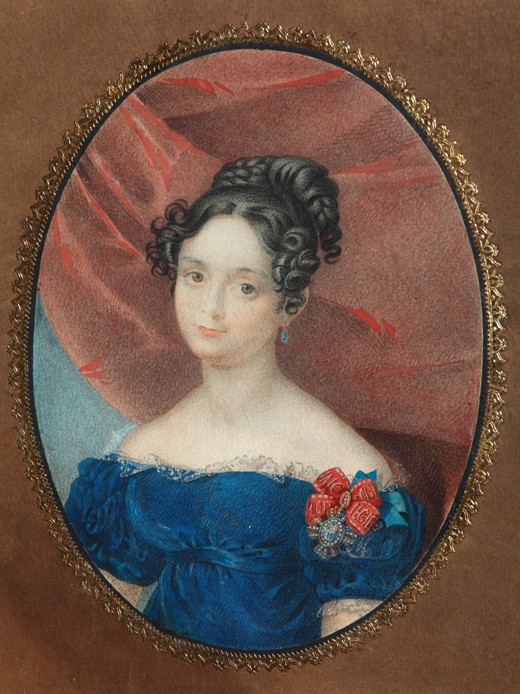 Portrait of Maria Jakovlevna Naryshkina (1789-1854), née Lobanova-Rostovskaya van Unbekannter Künstler