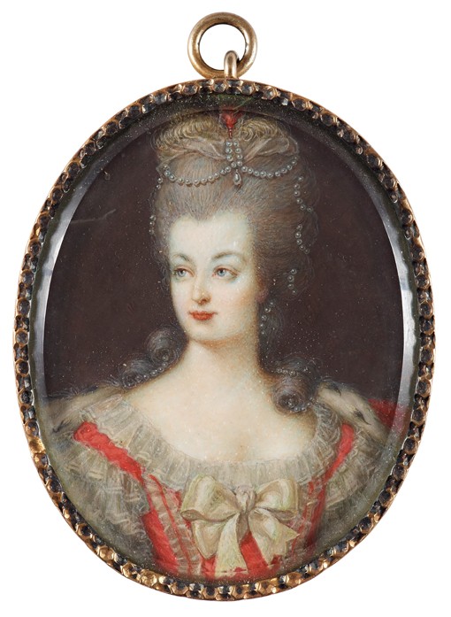 Portrait of Queen Marie Antoinette of France (1755-1793) van Unbekannter Künstler