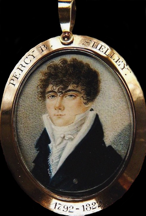 Portrait of the poet Percy Bysshe Shelley (1792-1822) van Unbekannter Künstler
