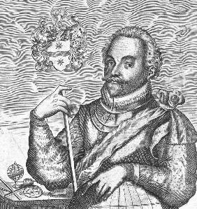 Portrait of Sir Francis Drake. (Frontispiece from The World Encompassed)