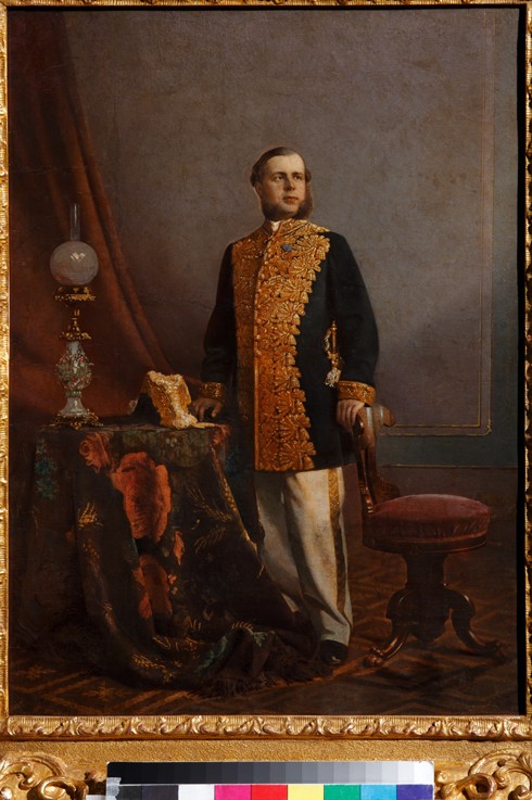 Portrait of Vasily Yuryevich Poznansky (1828-1900) van Unbekannter Künstler
