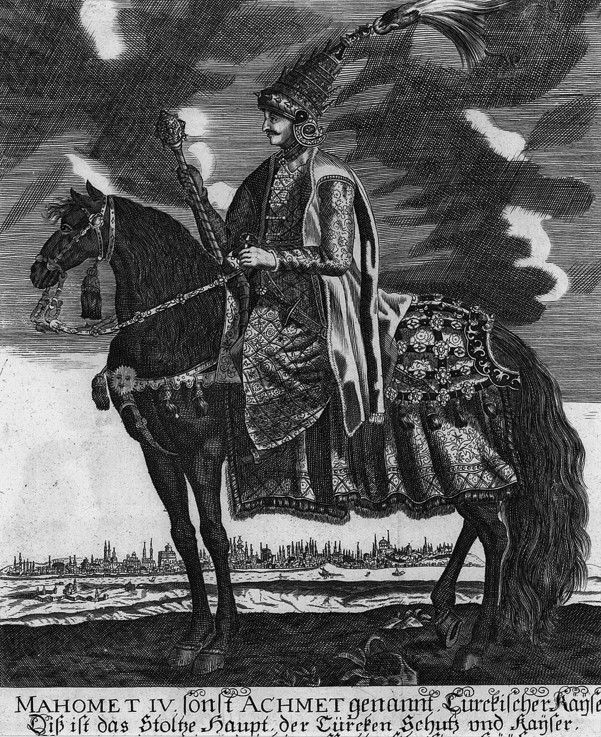 Sultan of the Ottoman Empire Mehmed IV, on horseback van Unbekannter Künstler