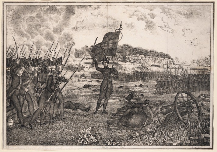Polish-Russian war scene, 1831 van Unbekannter Künstler