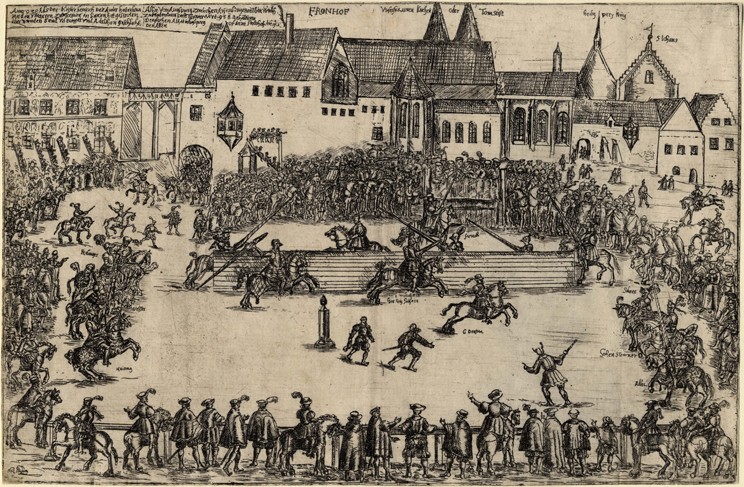 Tournament at the time of Henry I the Fowler (938) van Unbekannter Künstler