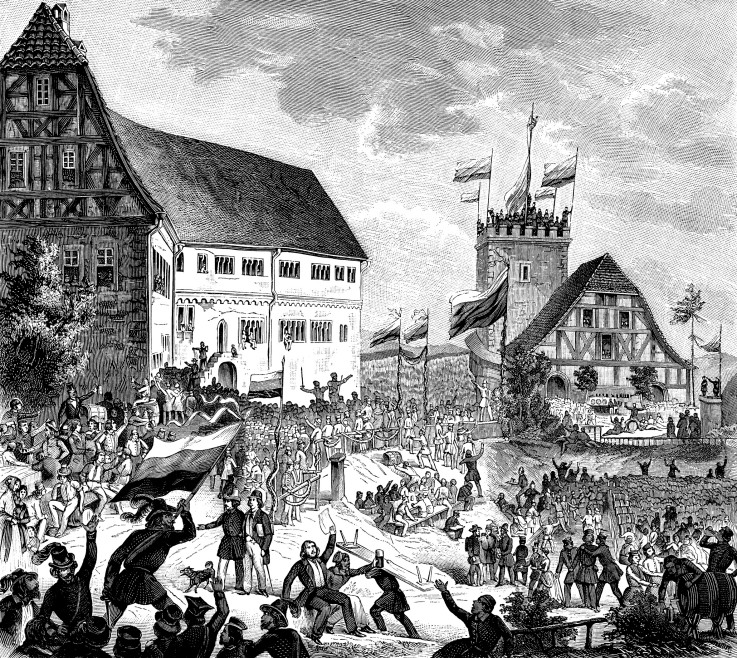 The Wartburg festival on 12 Juny 1848 van Unbekannter Künstler